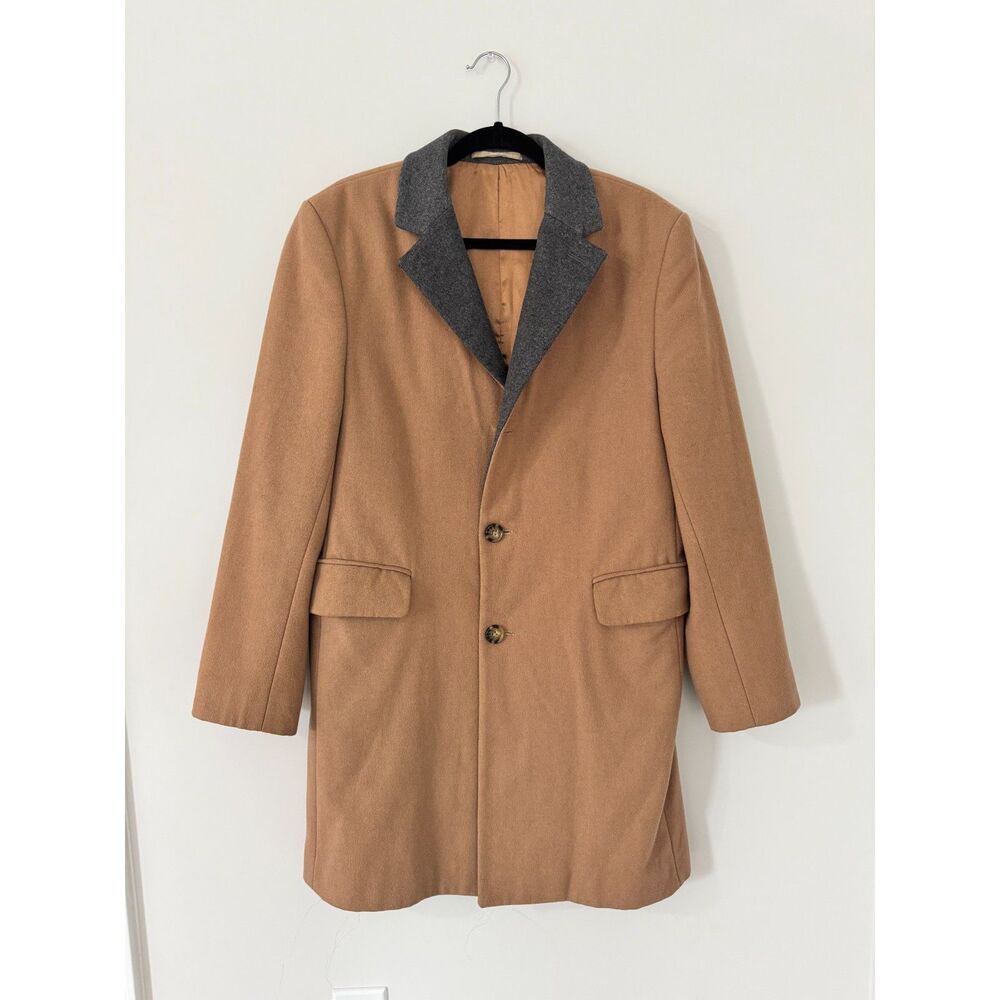 Michael by Michael Kors Long Coat Wool Size 38R Tan Camel